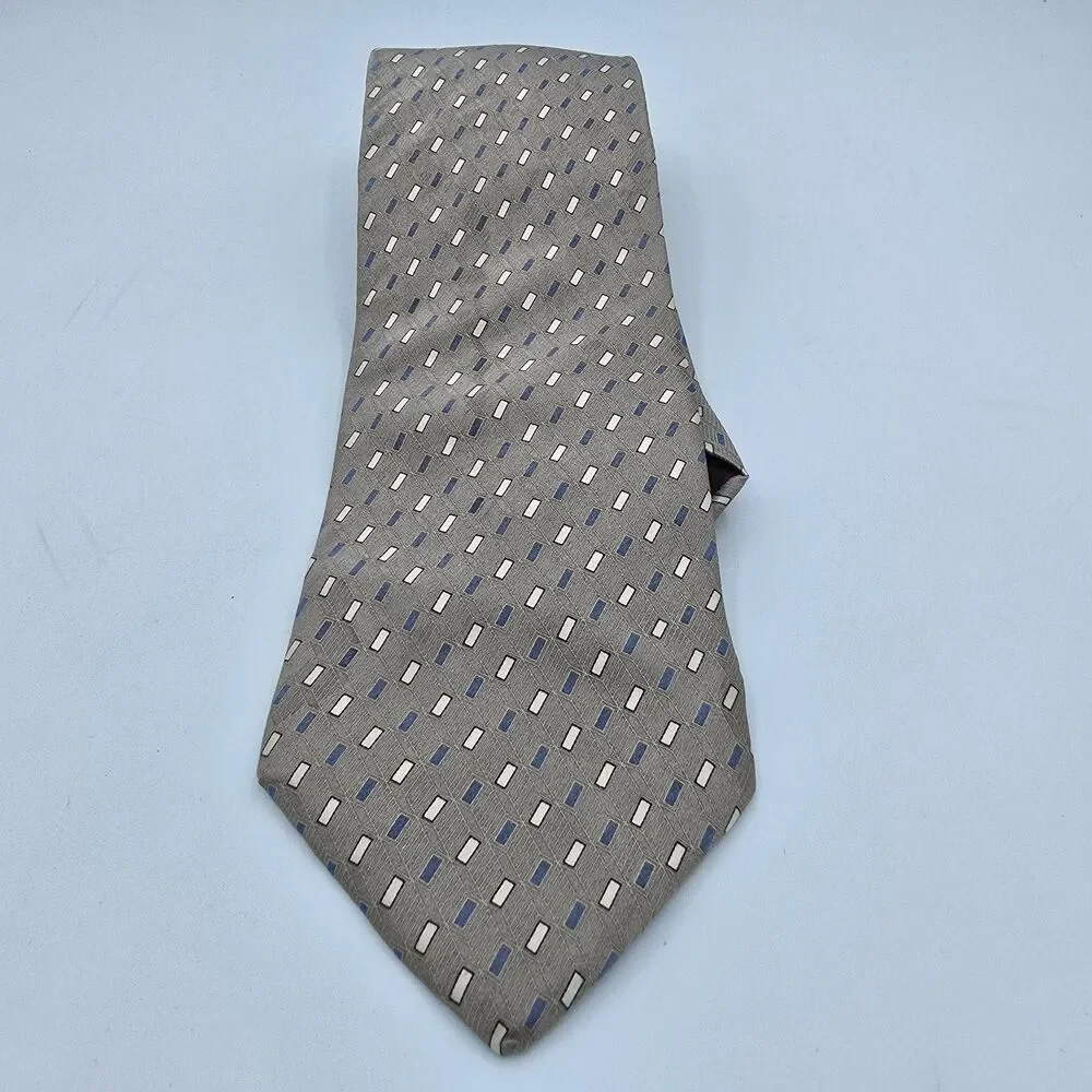 RBM Collection Necktie Tie Men Multicolor Geometric 100% Silk Vintage 57 x 4